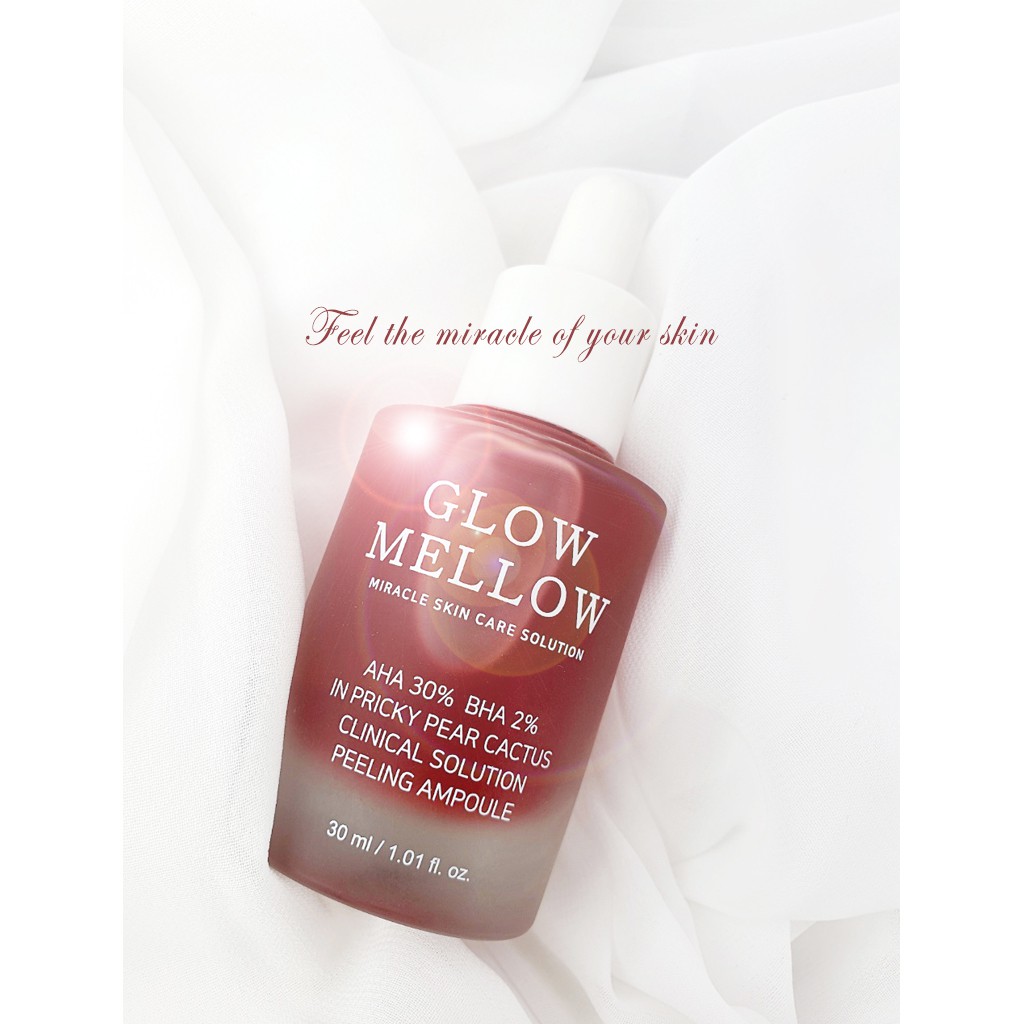 Tinh chất TOPKOREA GLOWMELLOW AHA 30% BHA 2% tẩy tế bào chết chiết xuất vàng 30ml / 10ml tùy chọn