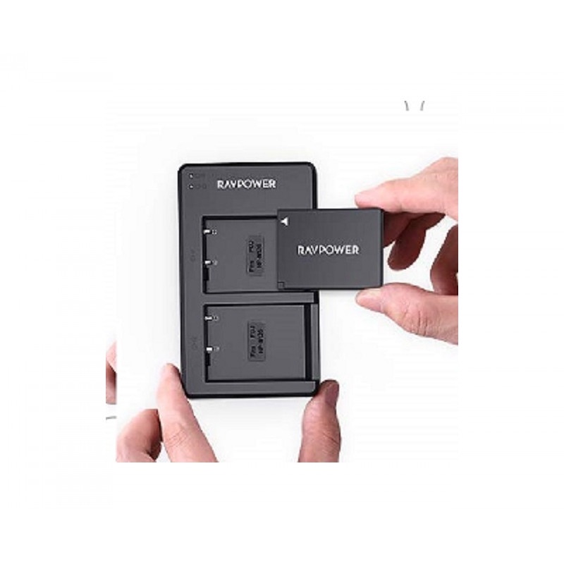 Bộ 2 pin+1 sạc Fujifilm NP-W126S Ravpower dùng cho máy ảnh Fujifilm FinePix, X-A5, X-H1, X-A10, X100F, X-T10, X-T20...