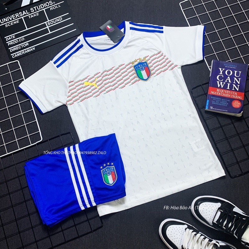 Quần áo đá banh ĐT ITALIA mùa 2023 hàng cấp màu trắng