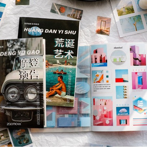 [20 trang] Sổ Sticker Nhãn Dán Nhựa PET Washi Giấy Trang Trí Bullet Journal ST177