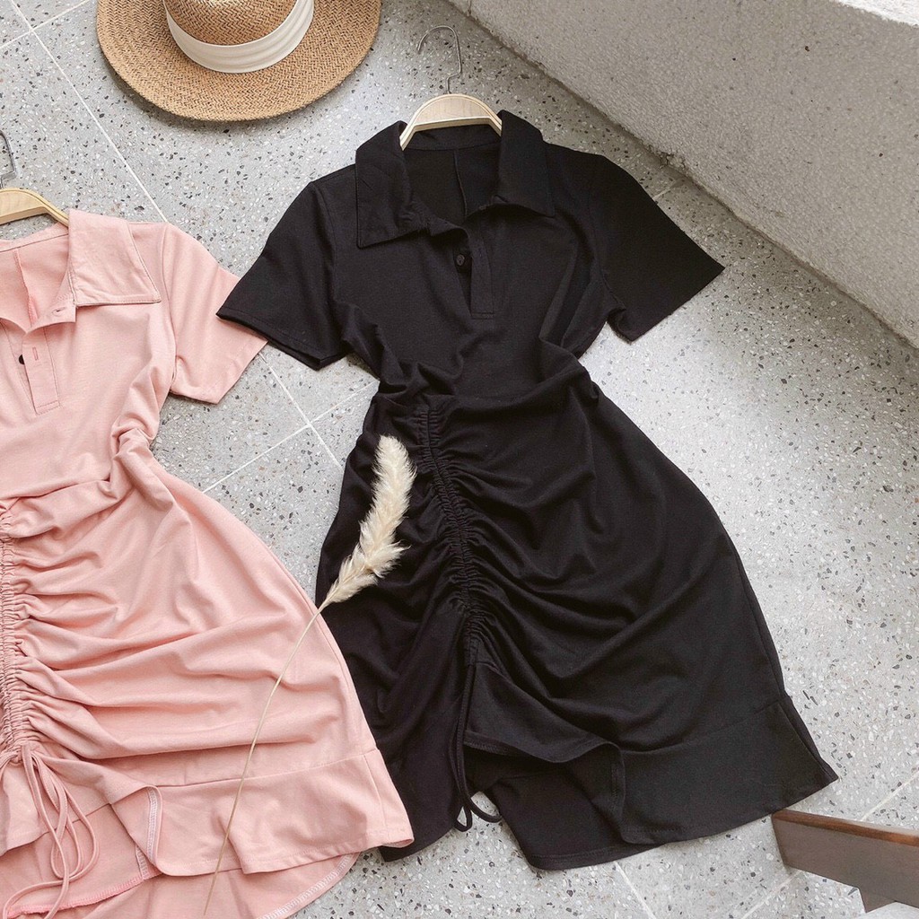 Đầm thun polo rút hông bên body xinh xắn ANN352 | BigBuy360 - bigbuy360.vn