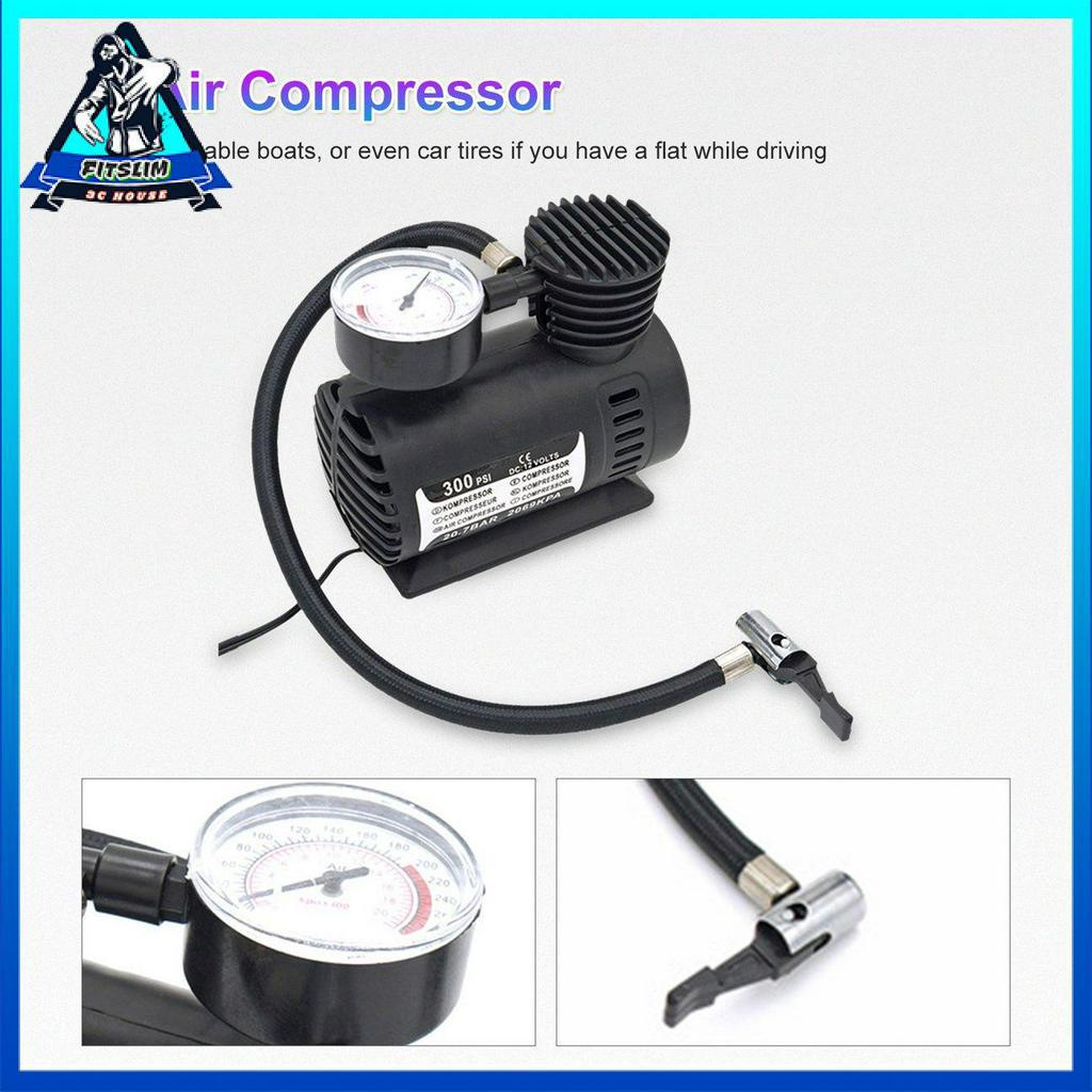 Máy bơm lốp xe hơi mini nén khí 12V