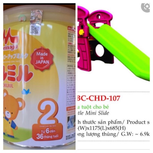 Combo 12 lon tặng cầu tuột - Sữa bột Morinaga 2 850g