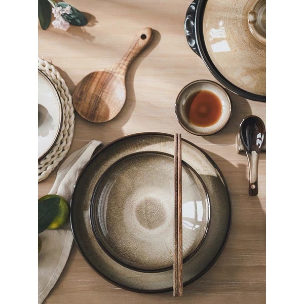 - Bộ bát sứ nâu trầm Nhật Bản cao cấp