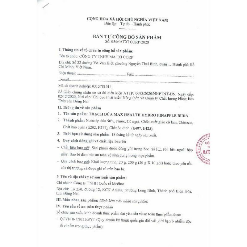 [Cam kết chính hãng, tặng thước dây] 1 hộp thạch dứa giảm cân, mẫu mới thêm cần tây collagen plus