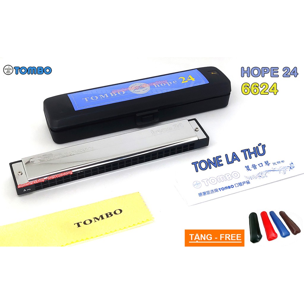 Kèn harmonica tremolo Tombo Hope 24 6624 Key Am Tone La Thứ Có Clip Test Âm