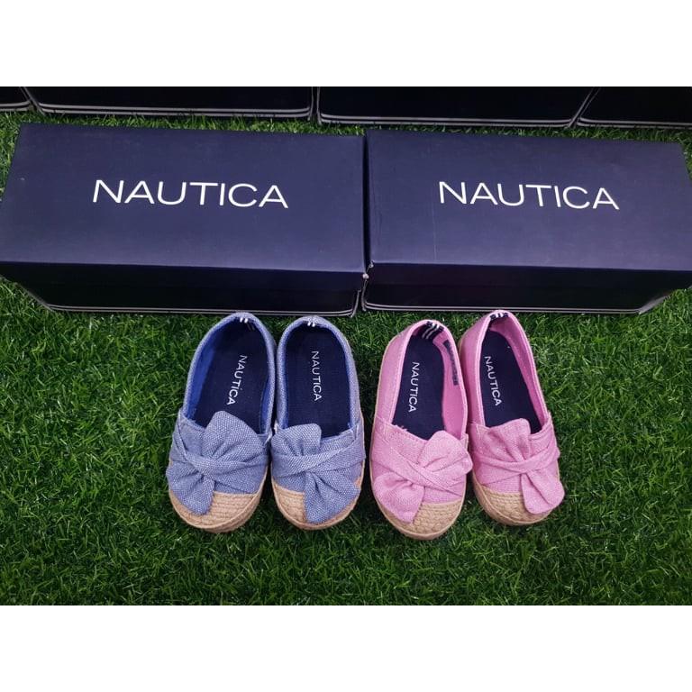 Giày lười đế cói NAUTICA dư xịn cho bé gái