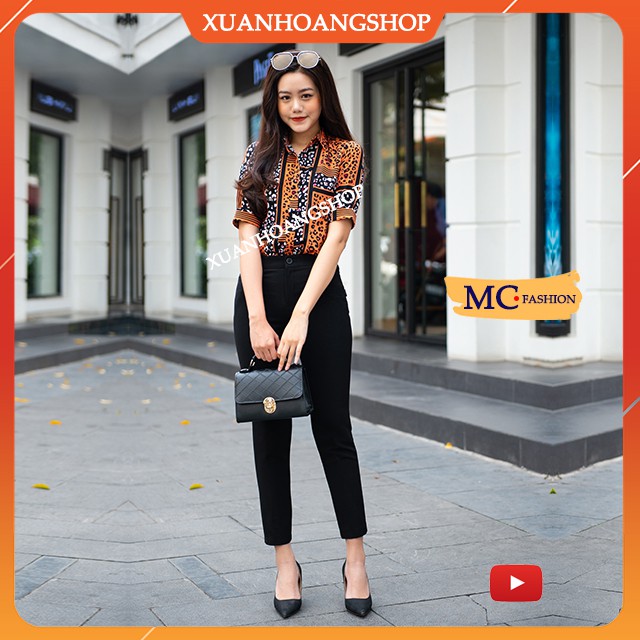 Quần Tây Nữ Công Sở Mc Fashion, Lưng Cạp Cao, Đẹp, Kiểu Dáng Ống Côn Âu, Màu Đen Q0348