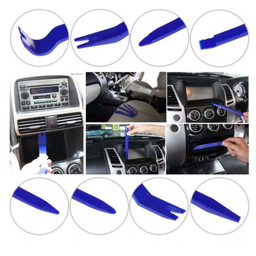 Bộ 8 Dụng Cụ Bằng Nhựa Cứng Dùng Để Tháo Gỡ Bảng Điều Khiển Âm Thanh Xe Hơi