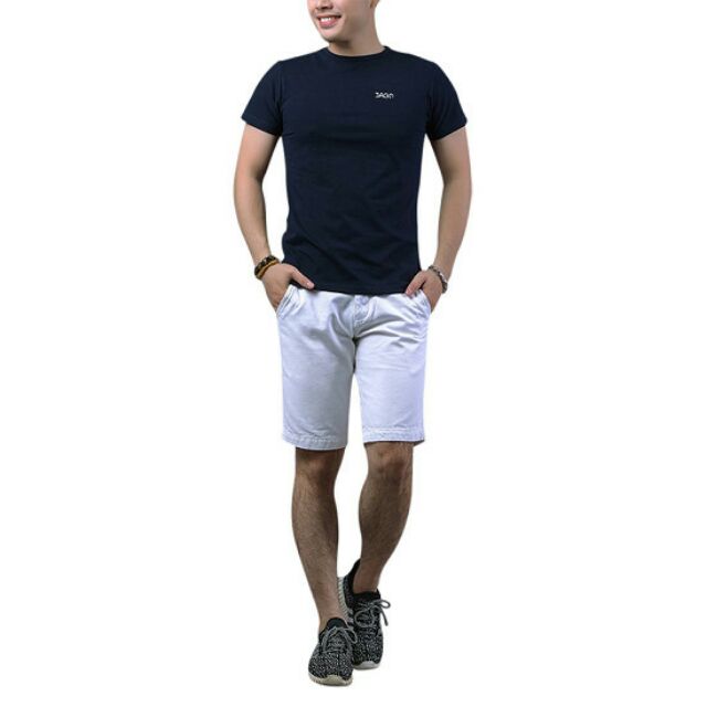 Combo Áo Thun Nam Cổ Tròn - Quần Short Kaki