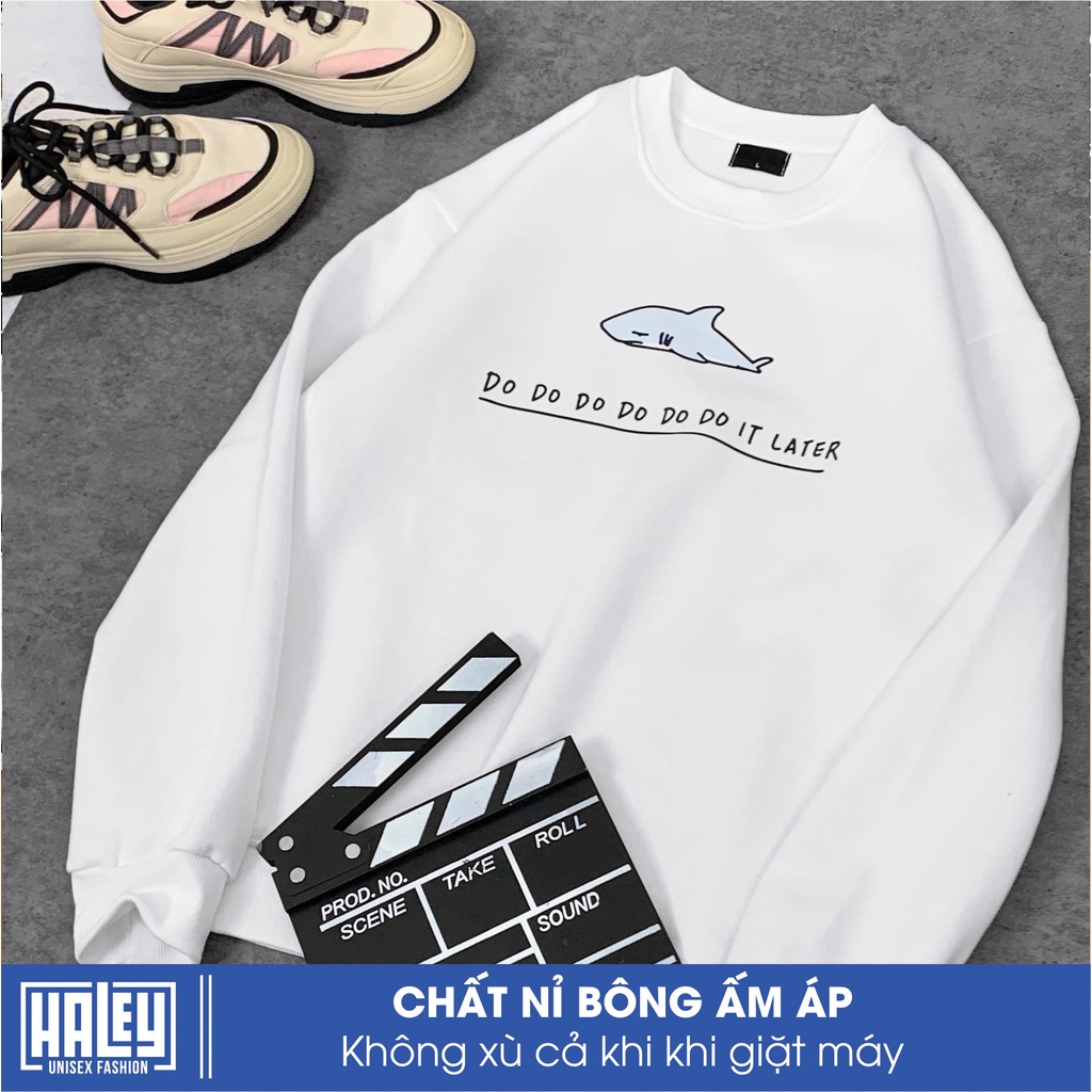 Áo Sweater Nam Nữ Shark HALEY unisex Hàn Quốc cá tính mã HD354 Hoodie không mũ cao cấp | BigBuy360 - bigbuy360.vn