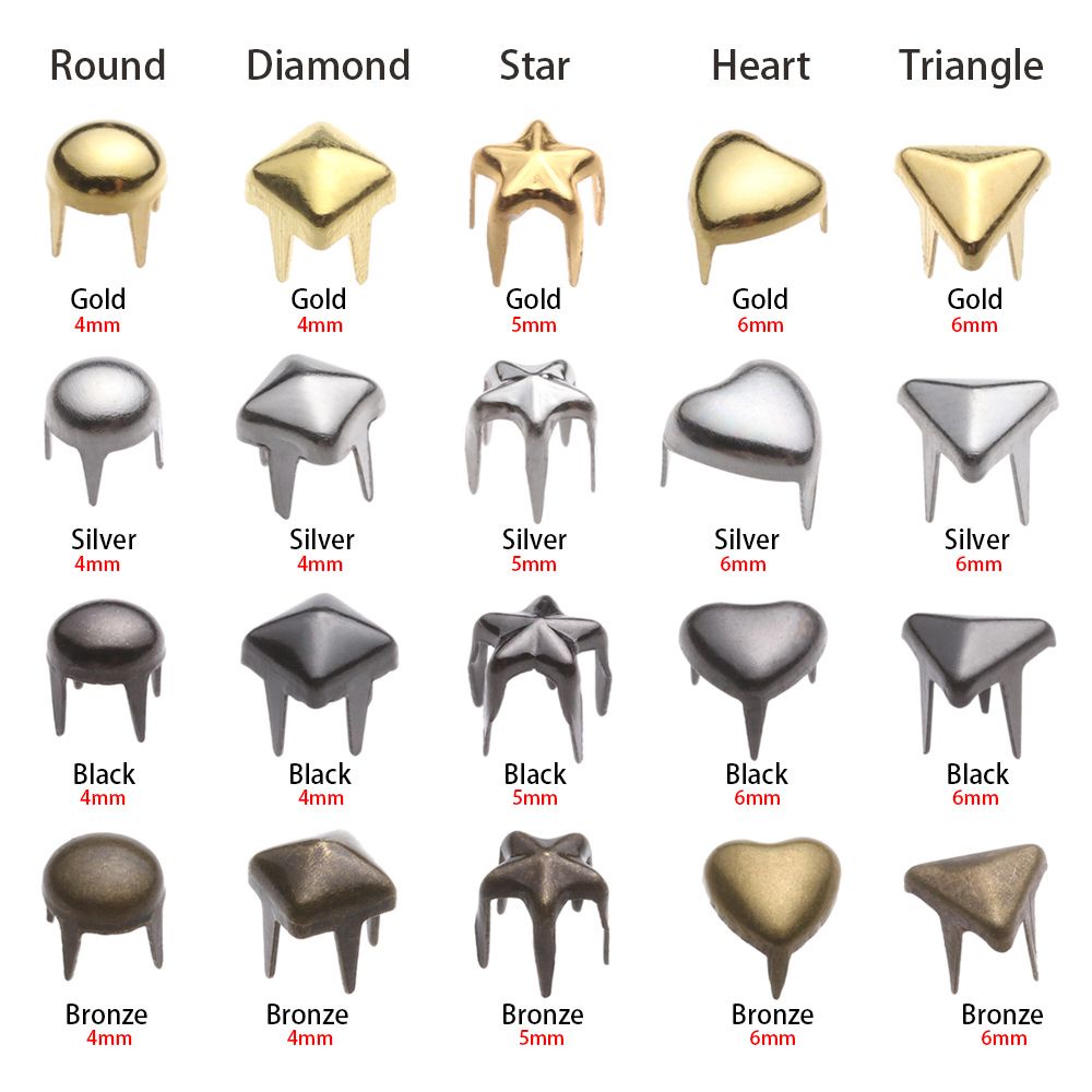 Set 50 Nút Thắt Lưng Kim Loại Mini Dành Cho Búp Bê Đồ Chơi 4/5/6mm