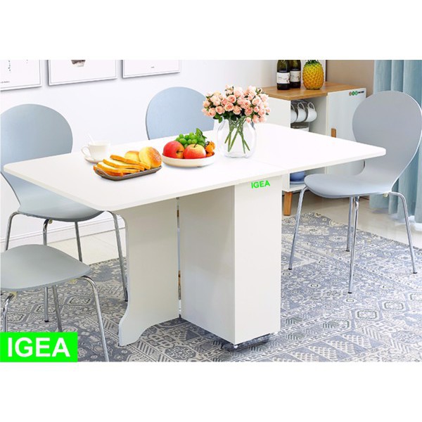 [UP SALE]  Bàn ăn gỗ thông minh kèm bánh xe.BATM5 | BigBuy360 - bigbuy360.vn