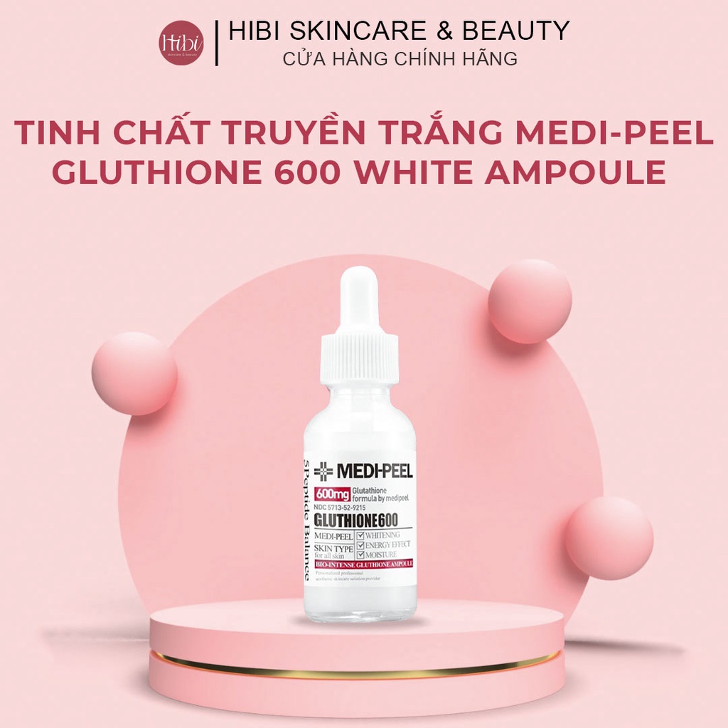 (CHÍNH HÃNG) Tinh Chất Dưỡng Trắng Medi Peel 30ml, Serum Dưỡng Trắng Glutathione 600 White Ampoule Serum