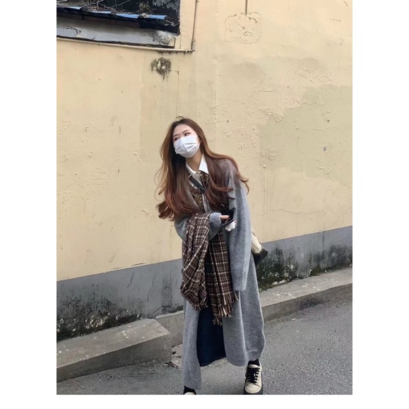 CARDIGAN MŨ DÀI KHOÁC LEN DÀI HÀN QUỐC