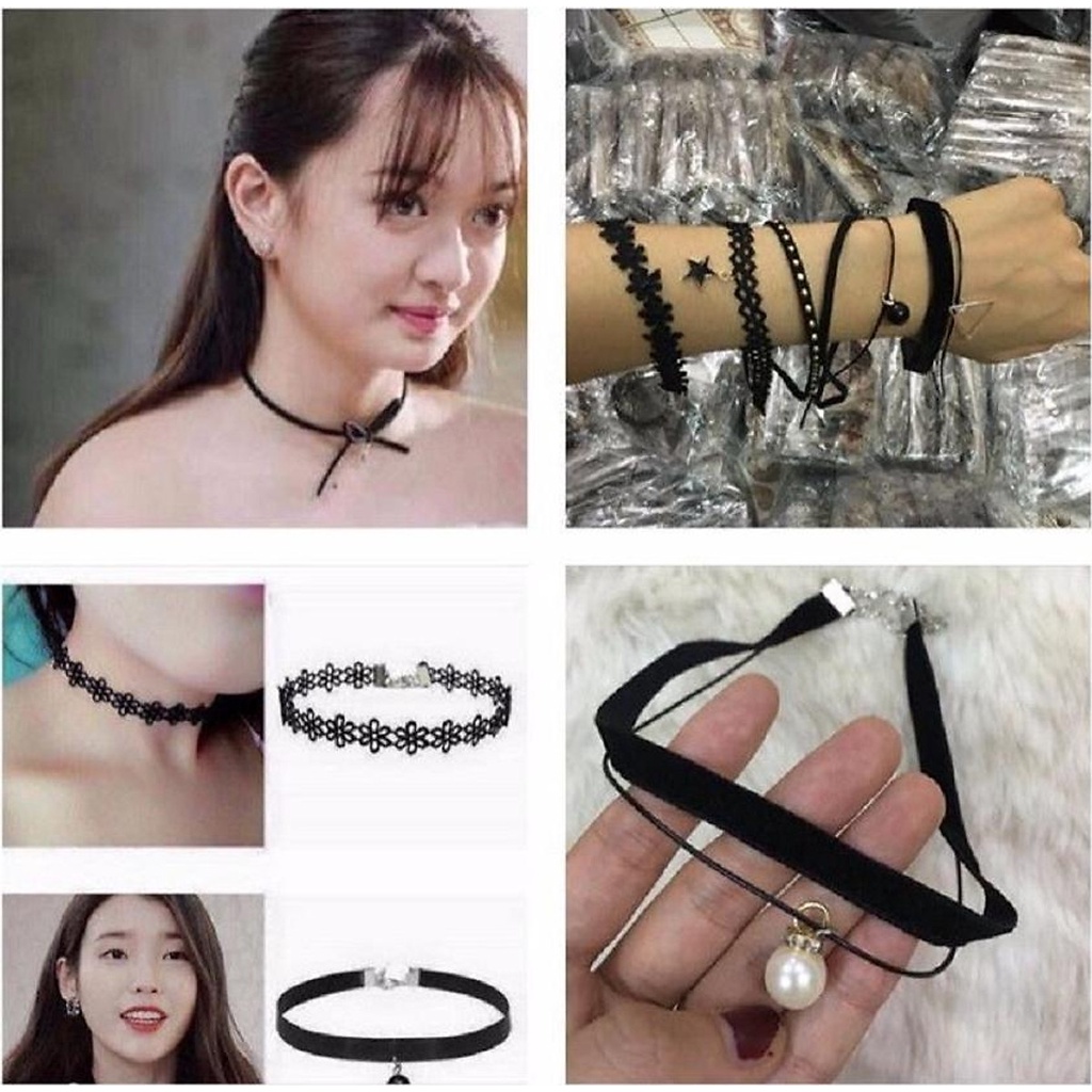 vòng cổ chocker cho nữ lẻ 1 vòng