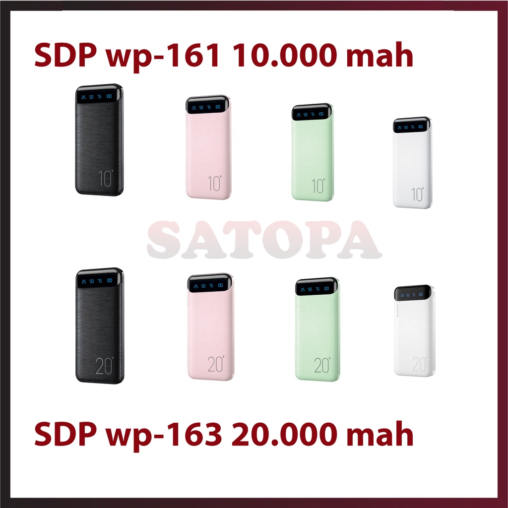 Pin sạc dự phòng 10000mAh 20000mAh WK DESIGN WP161 WP163 Cục pin sạc mini nhỏ gọn nằm trong lòng bàn tay - SATOPA