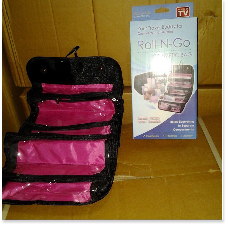 Túi đựng mỹ phẩm GIGAHOME Giỏ Đựng Mỹ Phẩm Thu Gọn Roll N Go, thiết kế thông minh 4 ngăn 2685