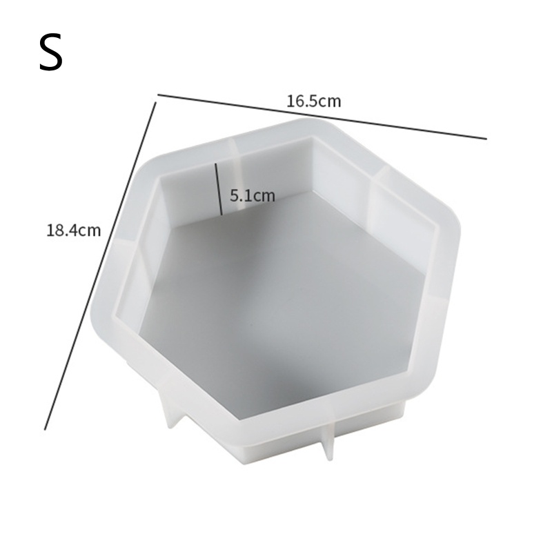 Khuôn Silicone Hình Lục Giác Làm Hoa Để Bàn Trang Trí