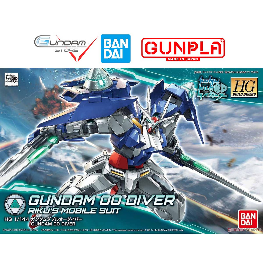 Mô Hình Gundam HG 00 Diver 1/144 Bandai Hgbd Build Divers Đồ Chơi Lắp Ráp Anime Nhật