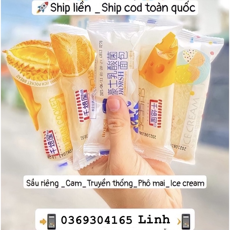 Lẻ 1c bánh sữa chua tự chọn vị truyền thống/ phomai/ sầu riêng/ cam/ ice cream