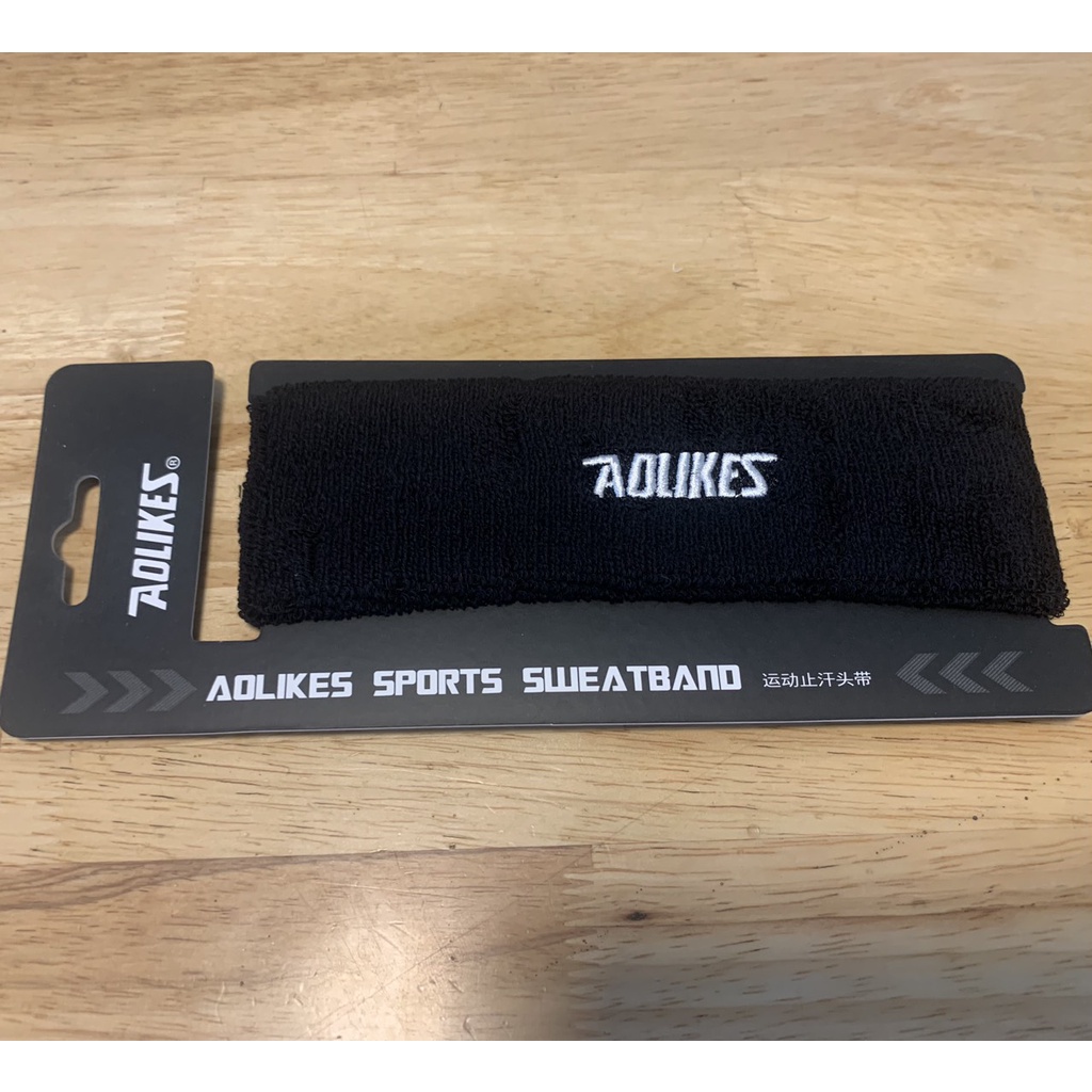 Băng đô băng trán thể thao AOLIKES A-2108 thấm mồ hôi cotton thoáng khí sport sweatband - loại bản to