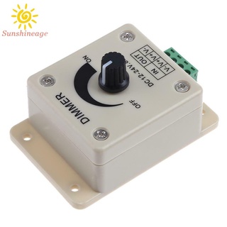 SUNAGE- ~LED Dimmer Switch 12-24V 8A Adjustable Brightness Single Color Controller    .【SUNAGE-HOT Fashion】
