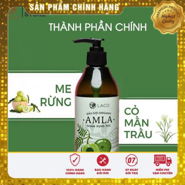 Dầu gội đầu Laco Organic Amla, dầu gội ngăn rụng tóc và kích thích mọc tóc 300ml - LAVAHA SHOP MỸ PHẨM THIÊN NHIÊN LACO