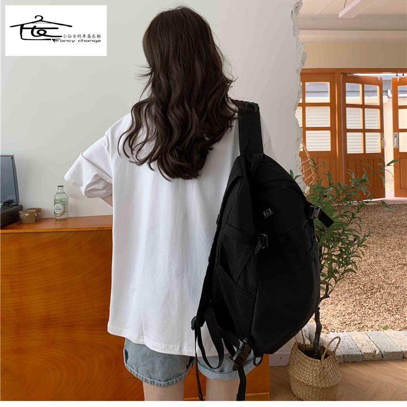 Áo Thun polo Ngắn Tay Form Rộng Phong Cách Harajuku Nhật Bản