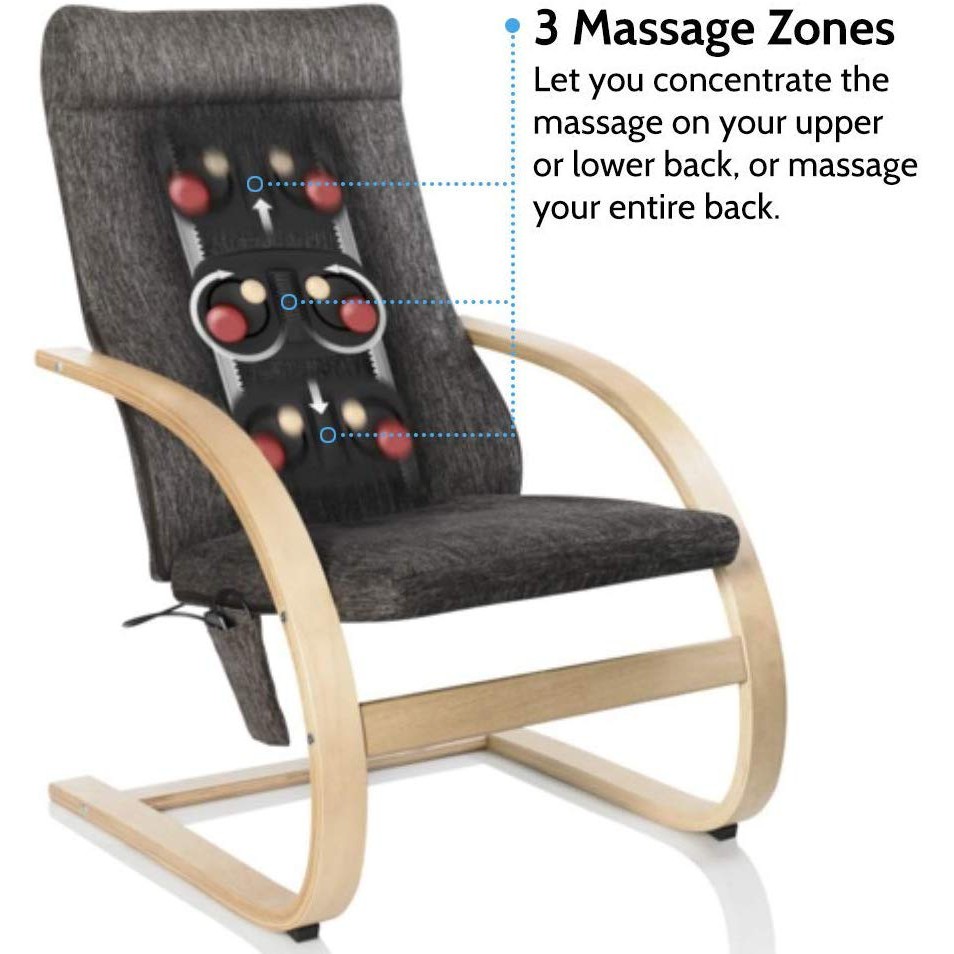 Ghế thư giãn massage công nghệ Shiatsu 3D cao cấp, gỗ tự nhiên HoMedics MCS-1200H