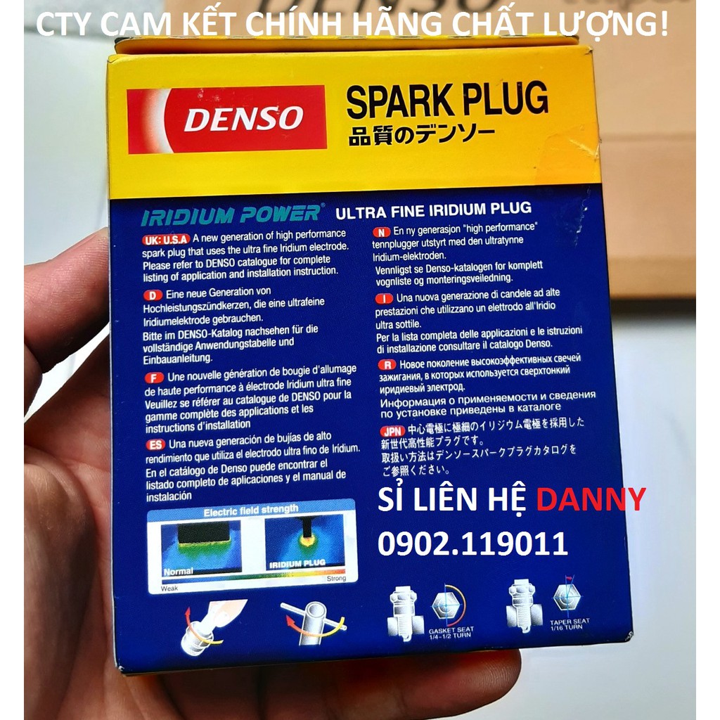 Bộ 3 Bugi ô tô DENSO JAPAN Iridium IK20 VÀ IK16 (Kia;Honda;Madza;Toyota;Mer;BMW;Audi;Chevrolet;Deawoo...) Made in JAPAN