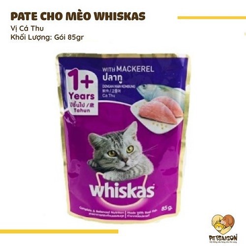 [CHÍNH HÃNG] PATE WHISKAS CHO MÈO - GÓI 80G