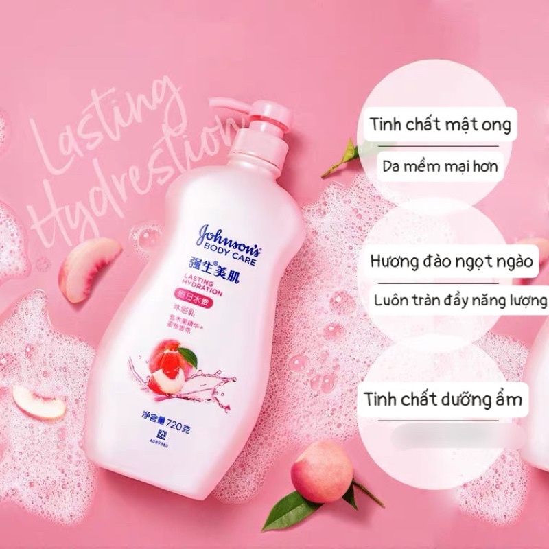 LÀM DỊU CƠ THỂ+TRÍ ÓC .Sữa tắm Johnsons hương hoa tự nhiên 720ml/chai chính hãng