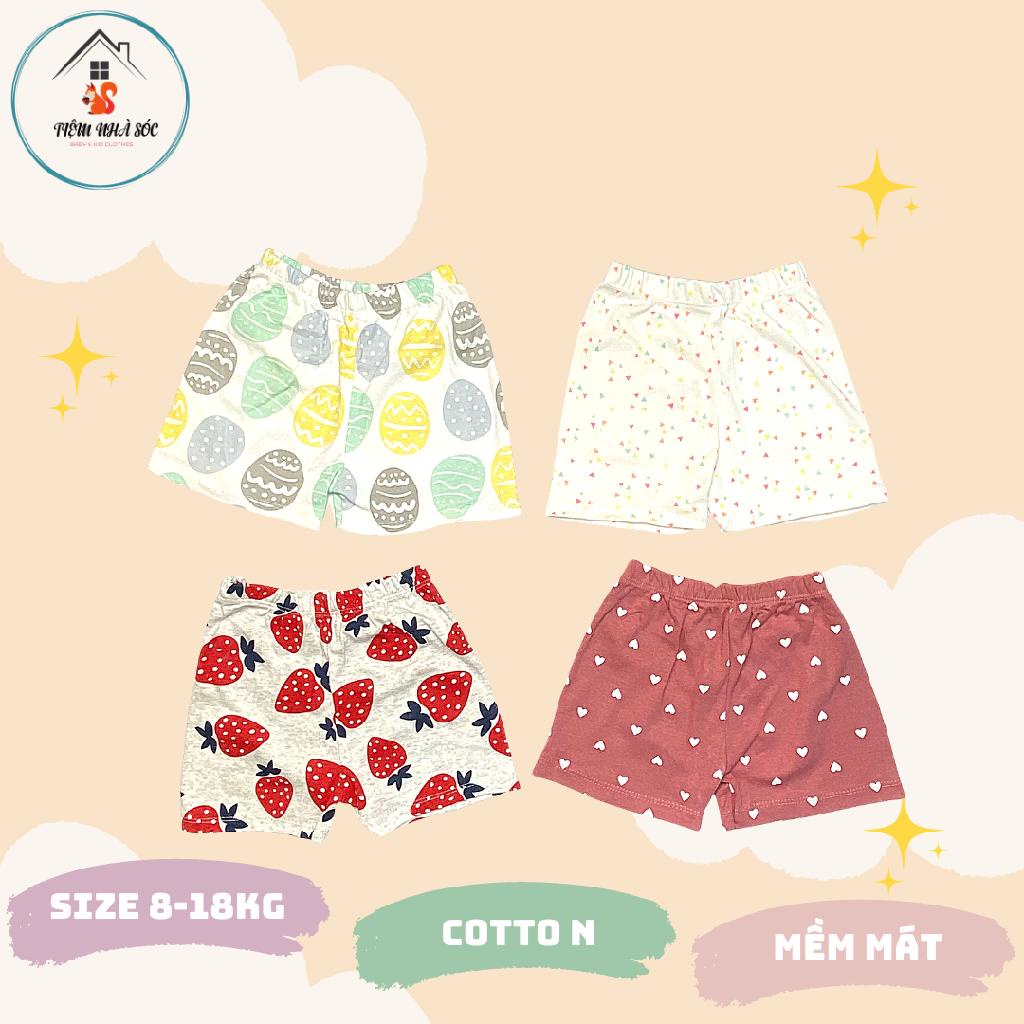 Quần đùi mùa hè cho bé gái họa tiết đáng yêu size 1 - 5 tuổi Tiệm Nhà Sóc