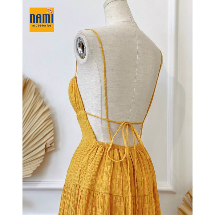 ( HÀNG CHUẨN ĐẸP ) Đầm Maxi Hở Lưng Cột Dây Thướt Tha Xinh Xắn Quyến Rũ Dạo Biển - ATNU016