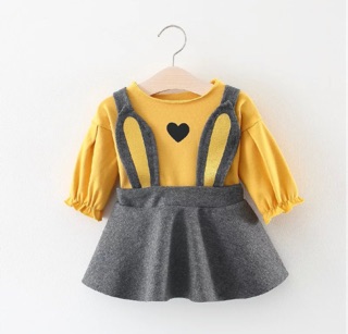 Váy yếm tai thỏ cute