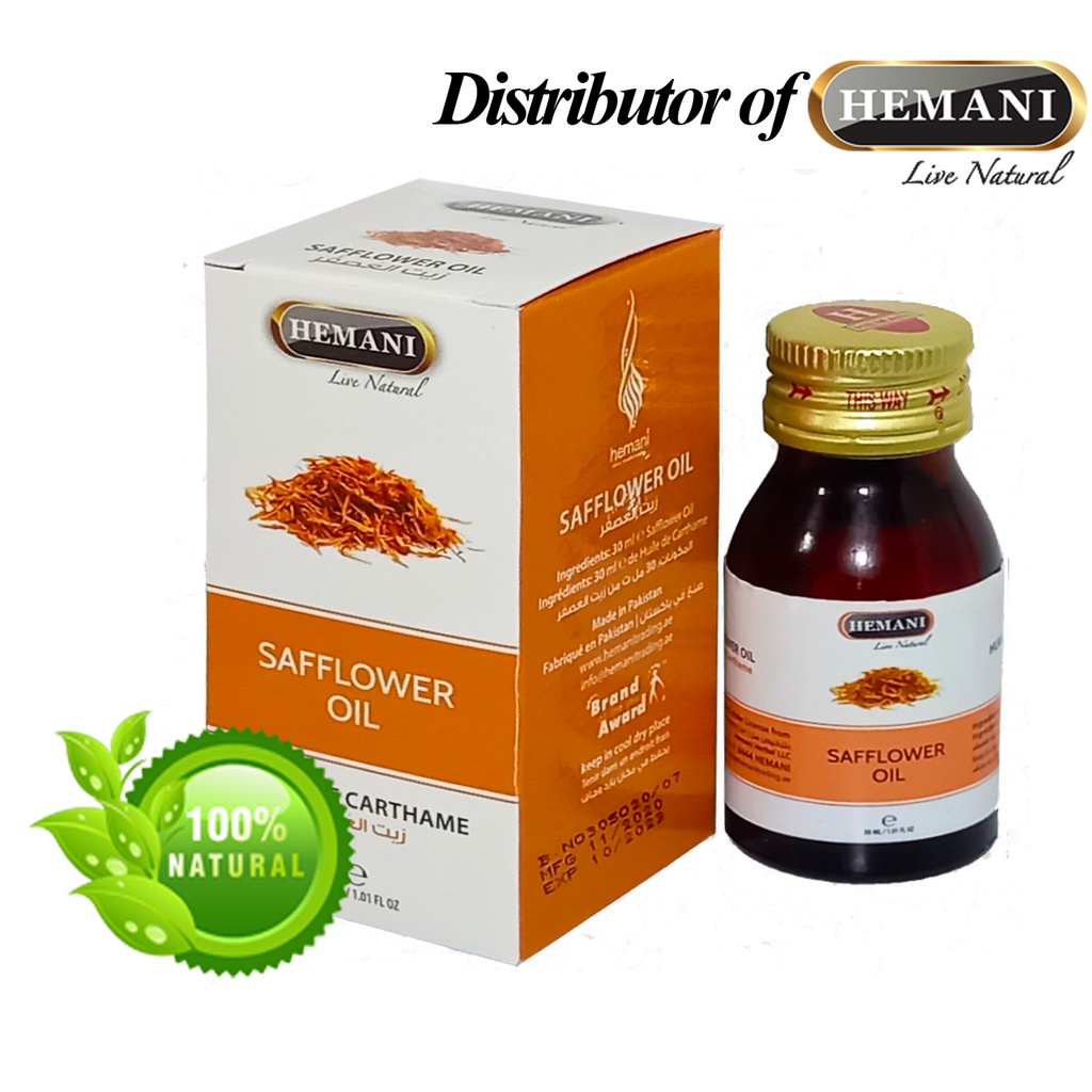 Dầu hoa rum hay hồng hoa Hemani Safflower Oil 30 ml