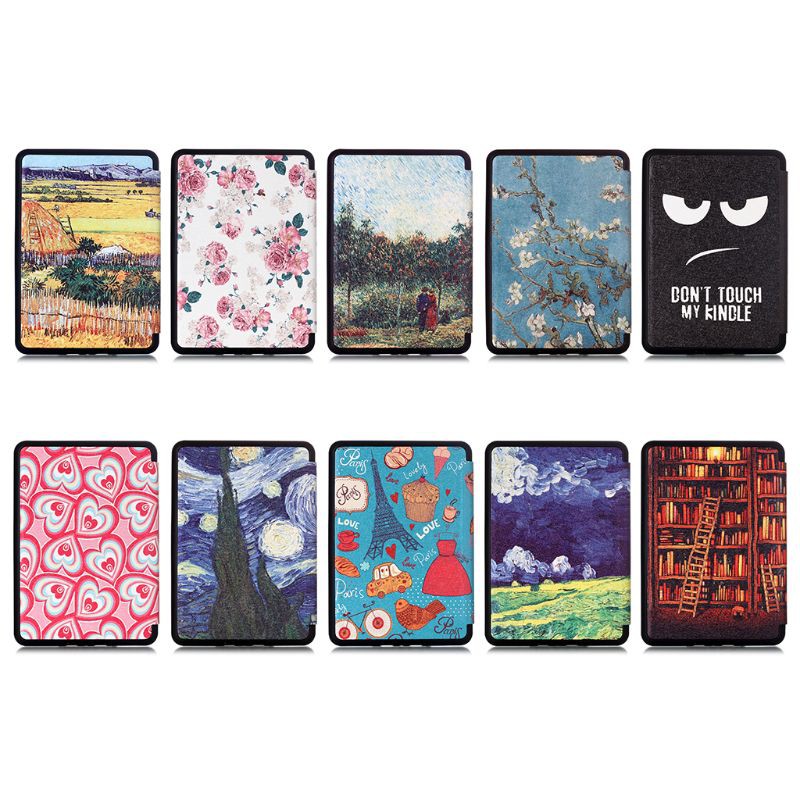 TPU Soft Case For Amazon Kindle Paperwhite 4 Smart Cover Painting eBook Case