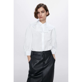 Áo sơ mi trắng Zara cổ thêu 1971/058
