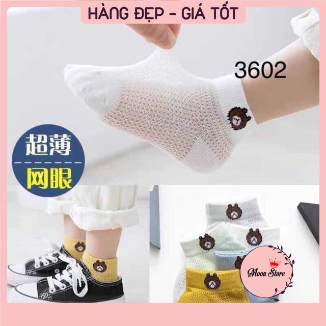 Set 5 đôi tất vớ lưới cho bé hình gấu đáng yêu đi bốn mùa