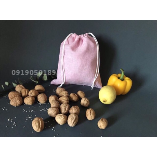 Túi vải trang trí đựng đồ ( nhiều màu)