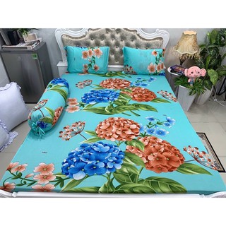 Bộ Drap Thun Hàn Quốc mát lạnh 4 món