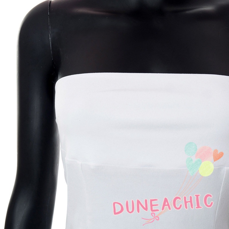 DUNEA Áo Ống Màu Trơn Dáng Ôm Hở Vai Quyến Rũ Cho Nữ