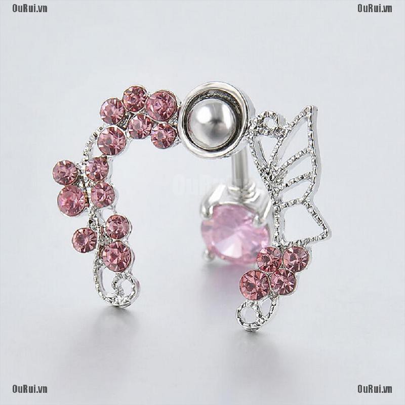 Khuyên Rốn Đính Đá Thiết Kế Độc Đáo Thời Trang