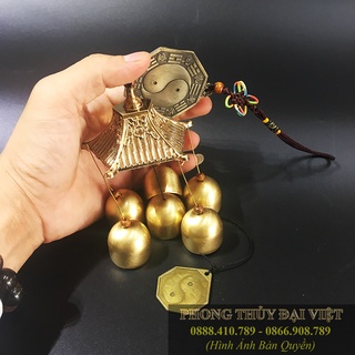 Chuông Gió Phong Thuỷ 6 quả Chuông Đồng Tài Lộc