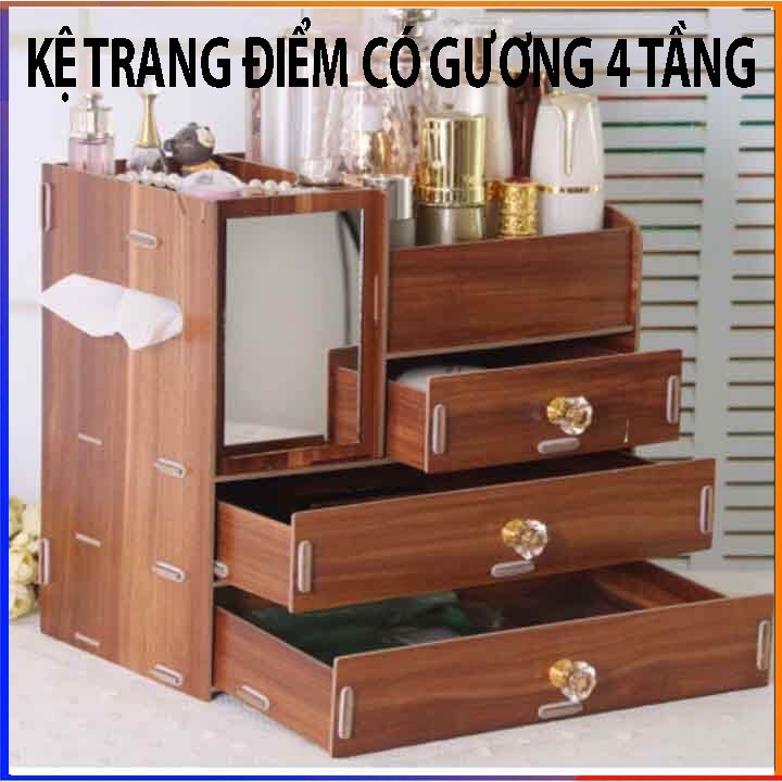 Kệ Để Đồ Trang Điểm Và Mỹ Phẩm Bằng Gỗ