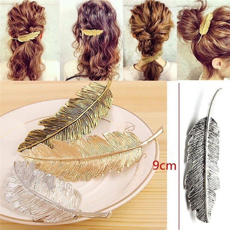 Trâm Cài Tóc Hình Chiếc Lá Phong Cách Retro