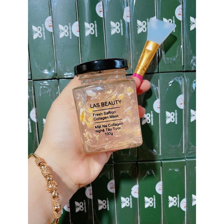 Mặt nạ las beauty mặt nạ ngủ nhụy hoa nghệ tây las beauty