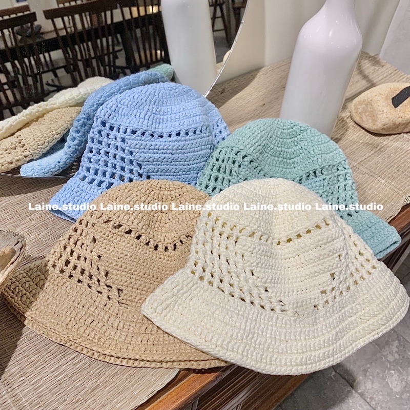CROCHET BUCKET HAT- MŨ CÓI LƯỚI HANDMADE