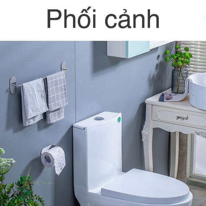 Thanh vắt khăn tắm Inox SUS304 dán tường gạch men - kèm keo Sealant Fix - không rỉ sét - HOBBY Home Decor MTK47